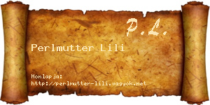 Perlmutter Lili névjegykártya
